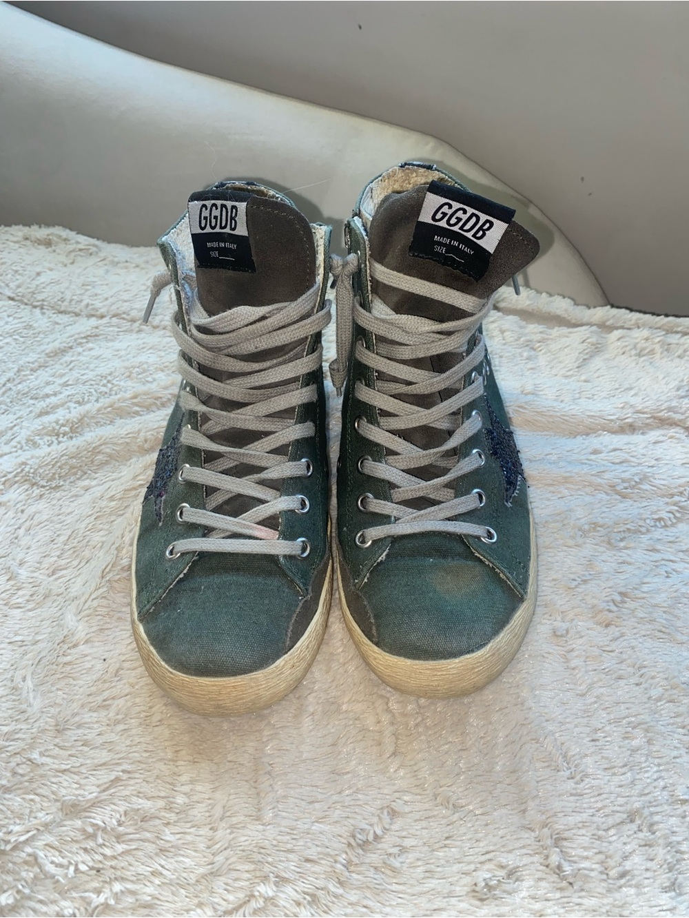 Golden Goose Green High-Top Sneakers